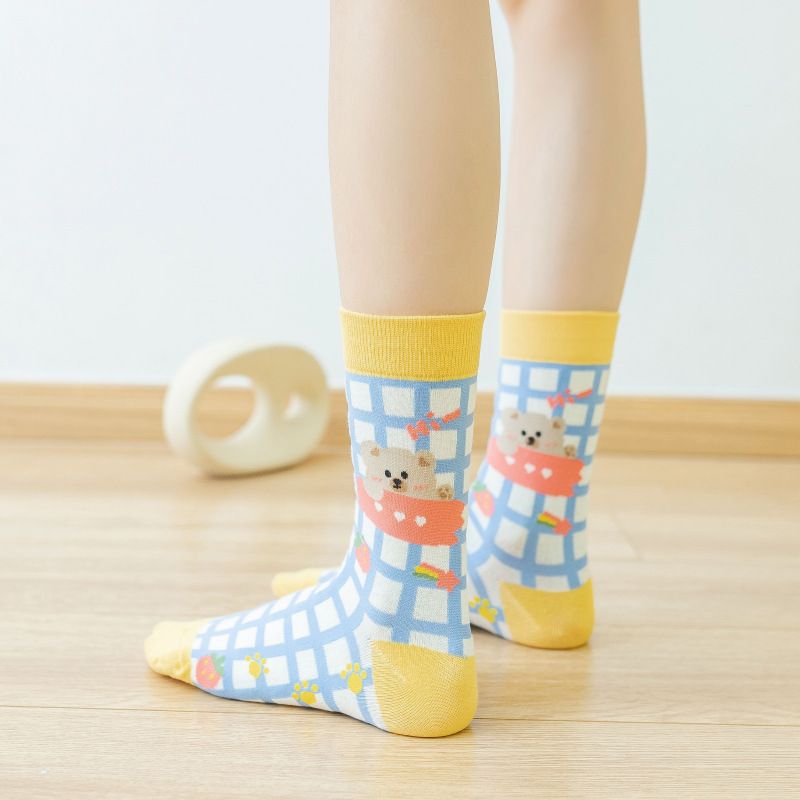 Bear Socks Rabbit Fruit Tube Socks Korean Cotton Socks