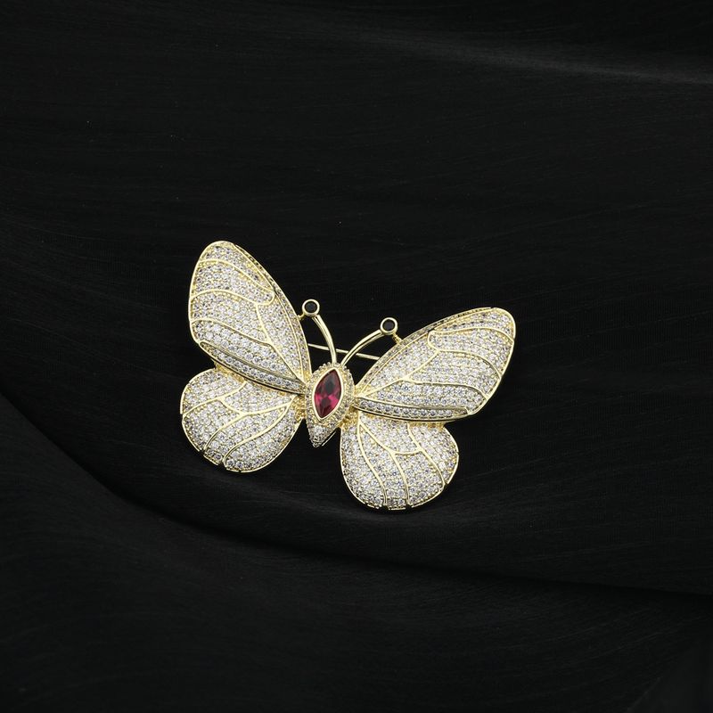 Exquisite Fashion Butterfly Copper Brooch Wholesale