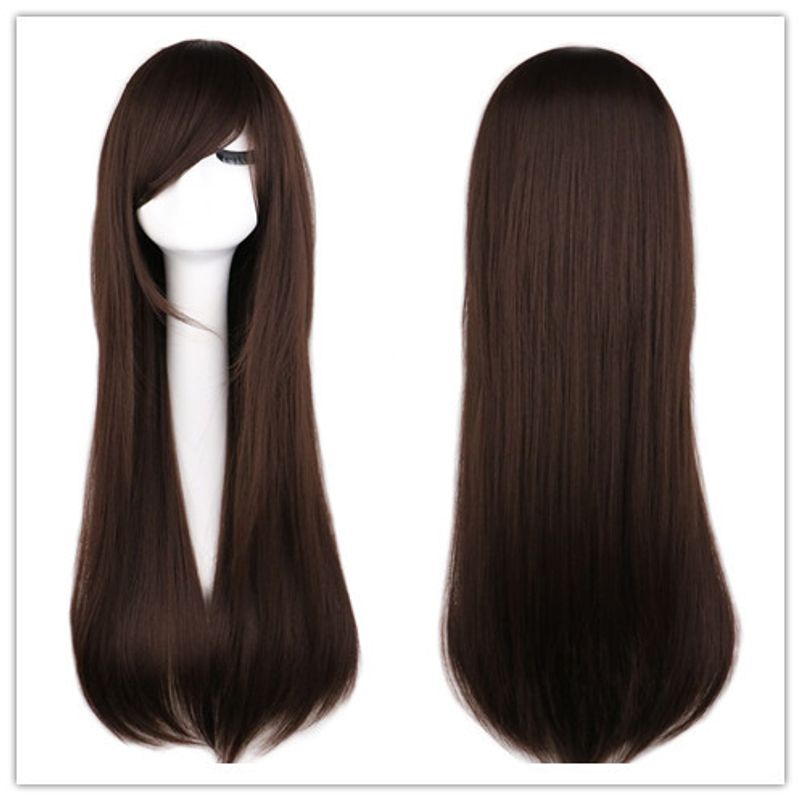 Simple Long Straight Hair Cosplay Wig 80cm Wig Wholesale