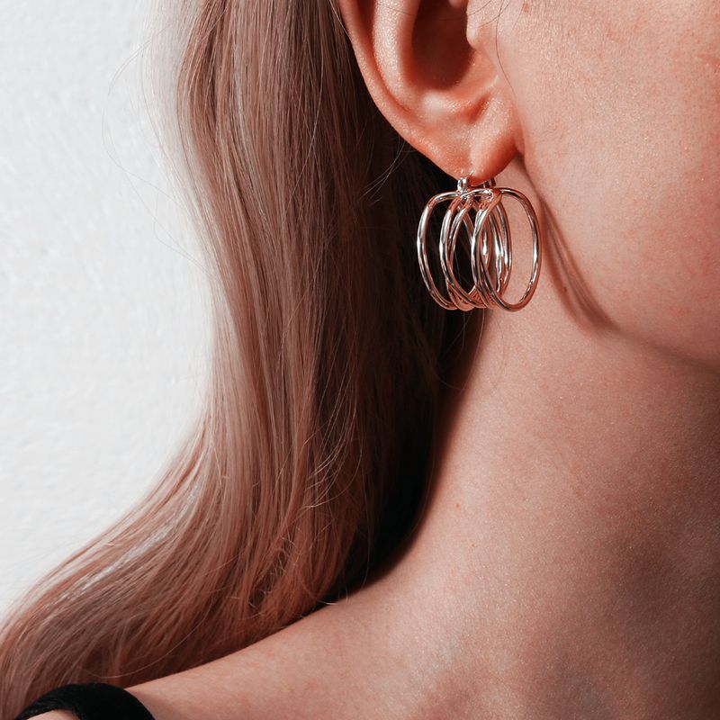 Women's Fashion Multiple Circles Drop Earrings Wholesale