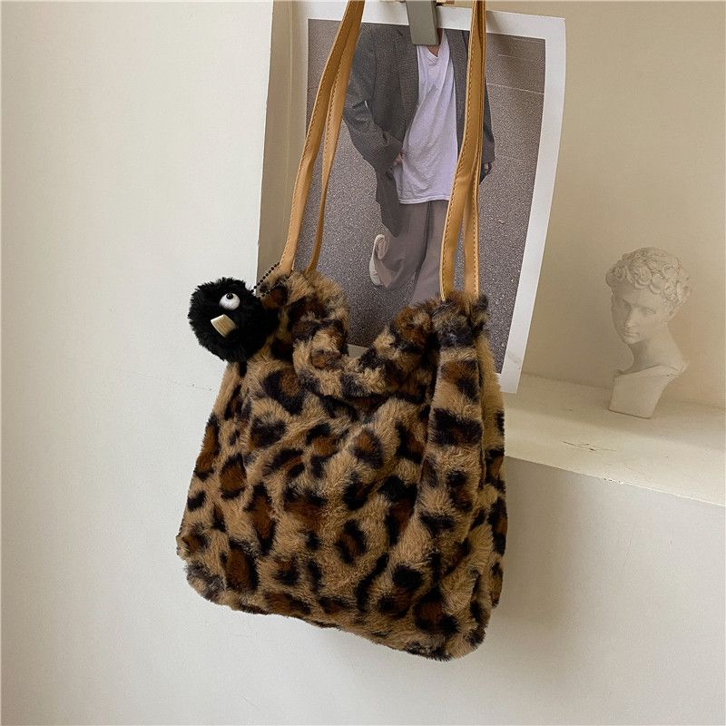 New Trendy Cute Plush Handbags Western Simple One-shoulder Diagonal