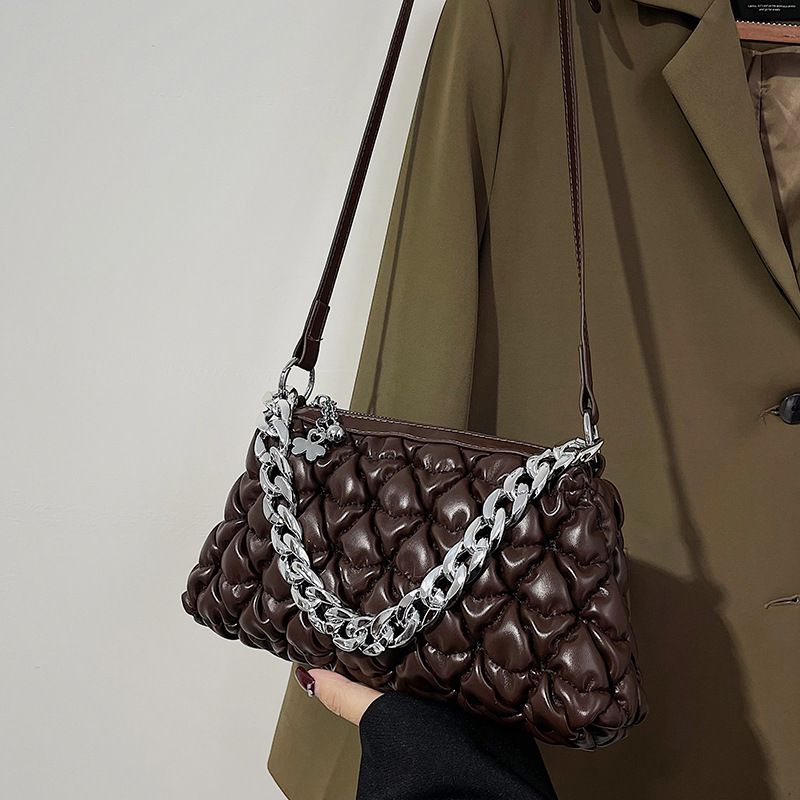 حقيبة عصرية قطرية صغيرة للنساء الخريف والشتاء 2021 سلسلة نسيج جديدة