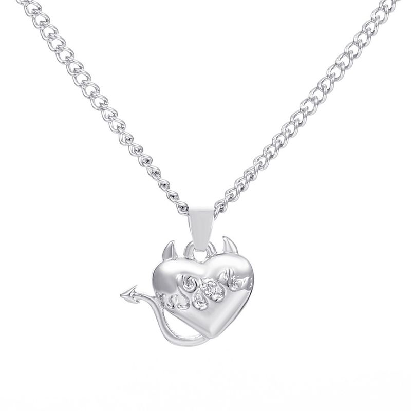 Cross-border New Hip-hop Punk Heart Necklace Europe And America Creative Cartoon Necklace