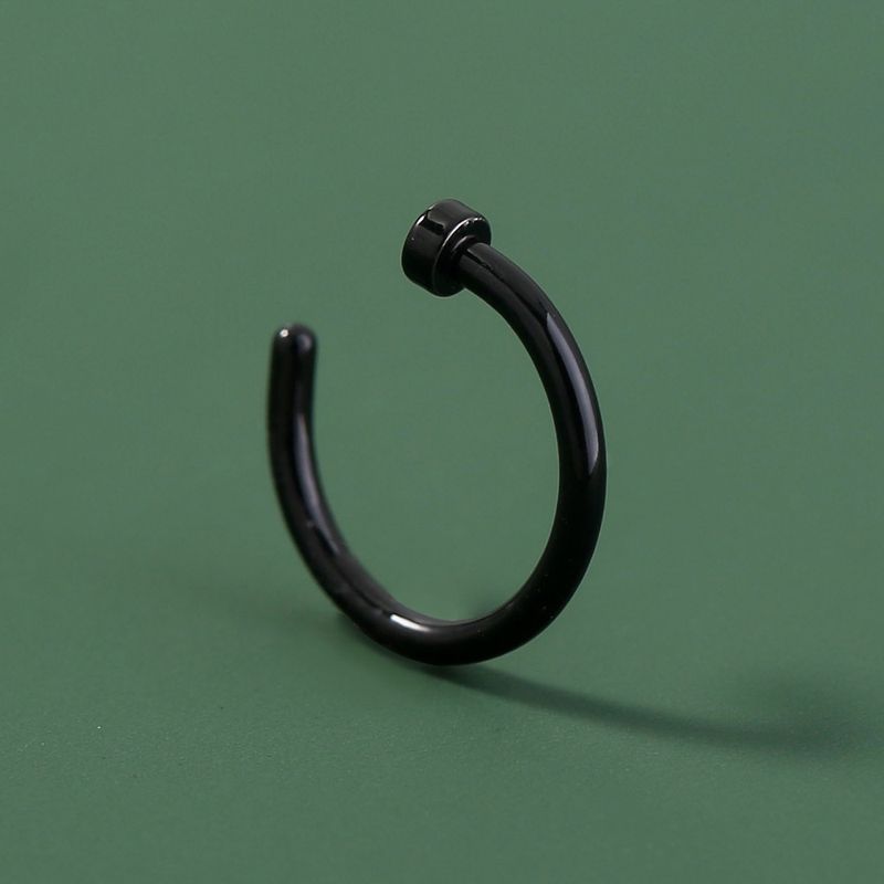 Fashion New Personality Exaggerated Stainless Steel False Nose Ring C-shaped Nose Nail Jewelry