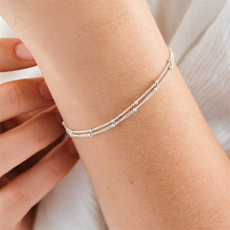 Forme En U Acier Inoxydable Plaqué Or 14K Pas D'Incrustation Bracelets En Masse