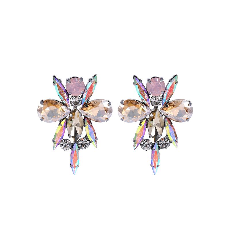 European And American Insects Colored Diamond Bee Earrings