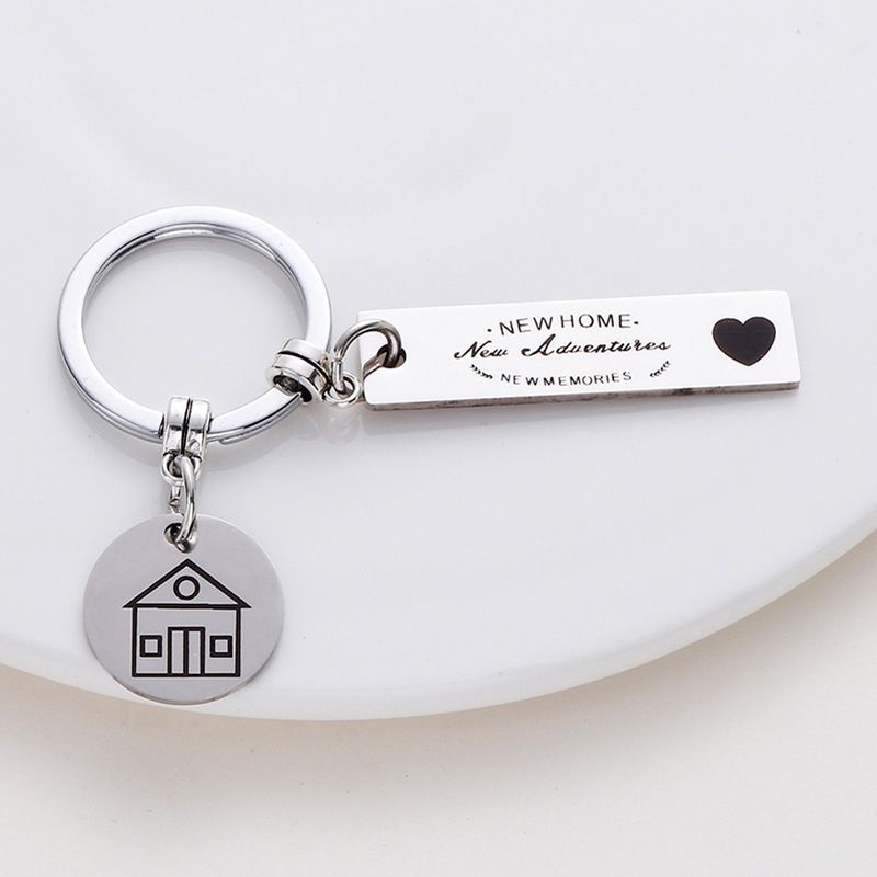 New Stainless Steel Keychain  New Home New Home Friend Gift Wholesale