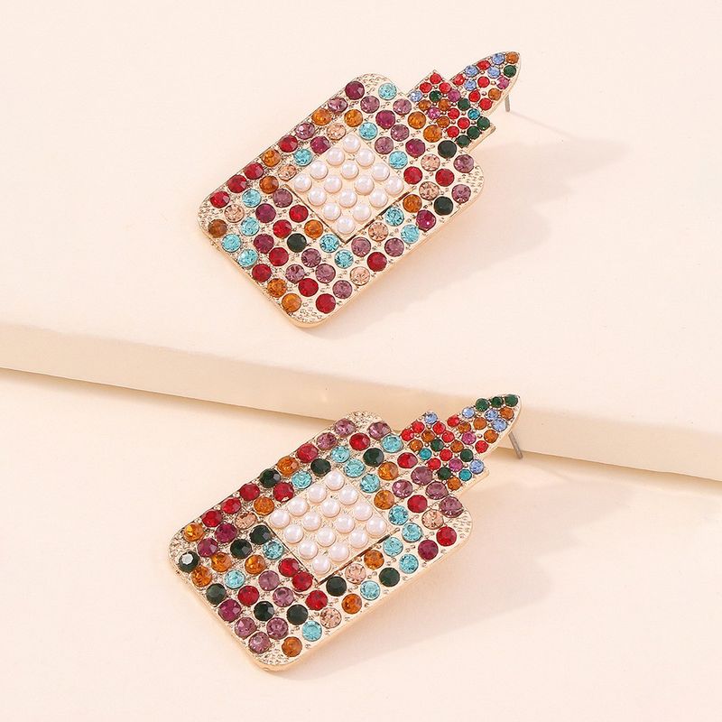 Fashion Personality Exaggerated Alloy Diamond Earrings Wholesale