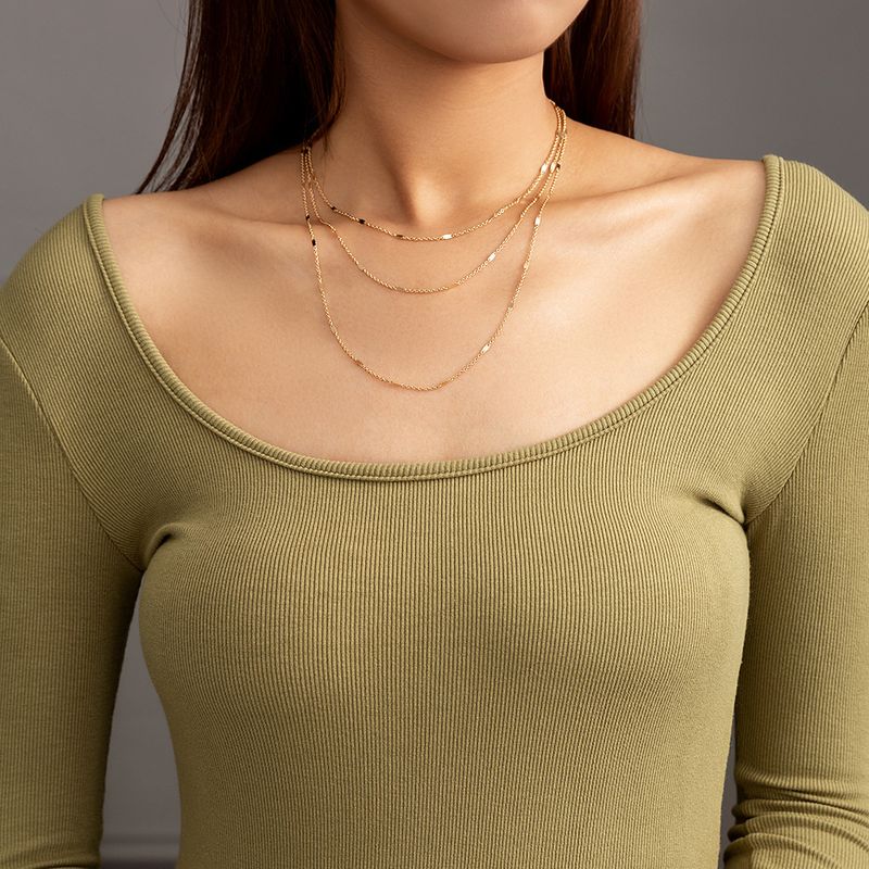 2021 Simple Multi-layer Necklace Female Fashion Necklace