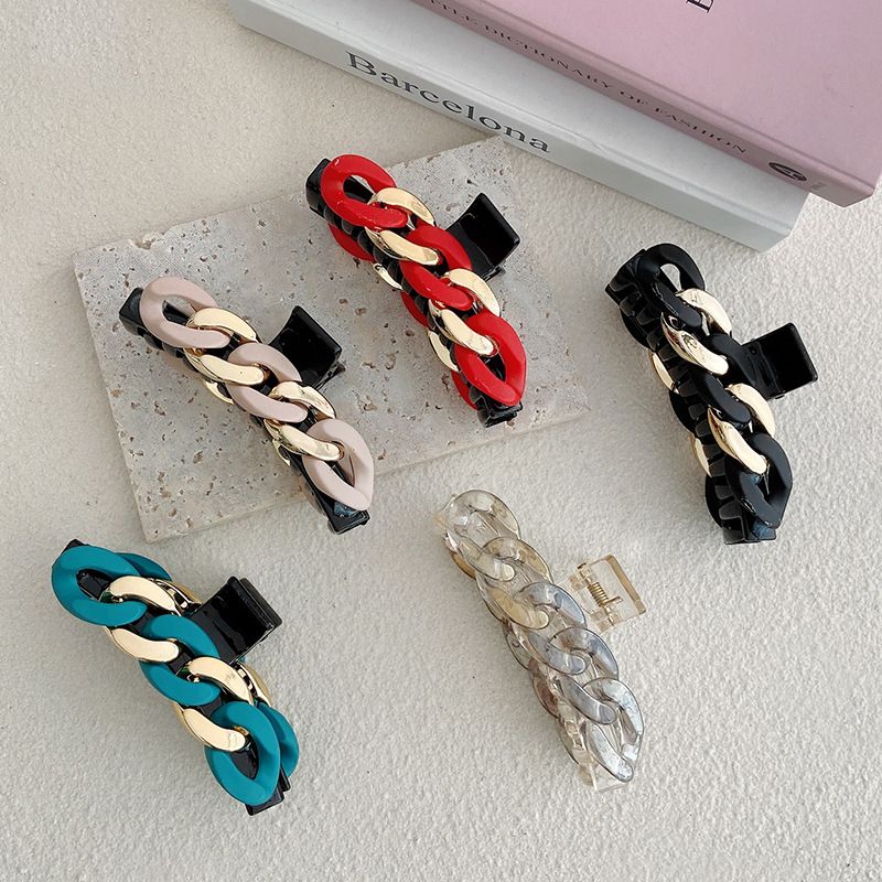 Korean New Chain Clip Fashion Colorful Head Clip Hair Shark Clip Hair Accessories