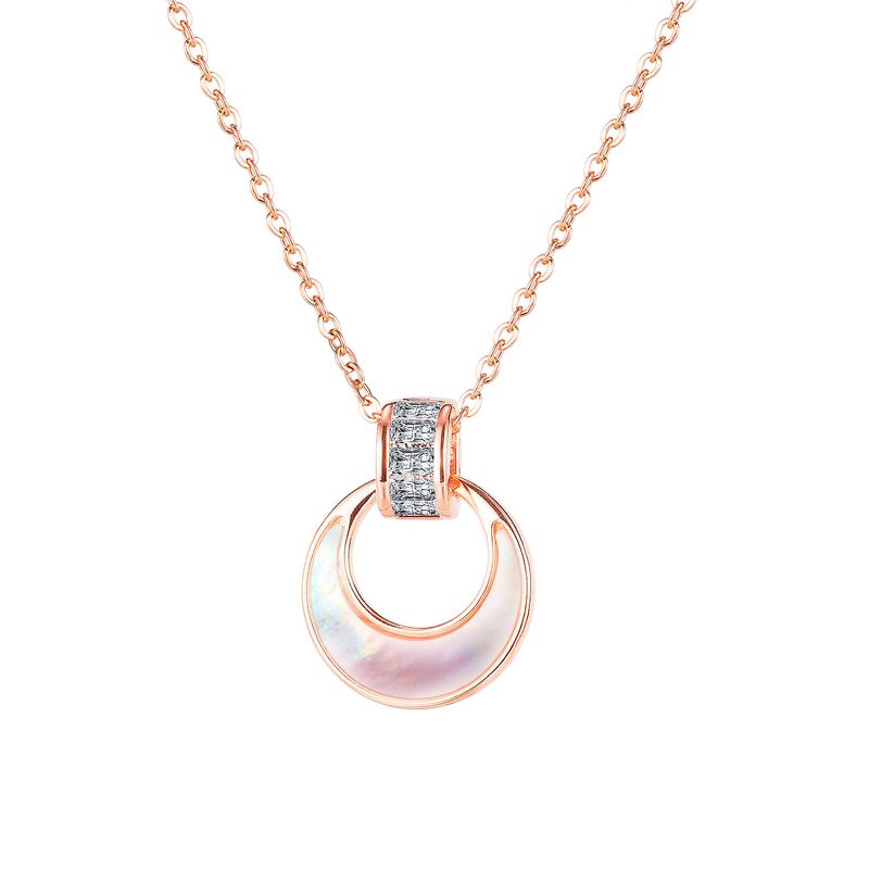 Korea Diamond Small Circle Clavicle Chain Long Pendant Necklace
