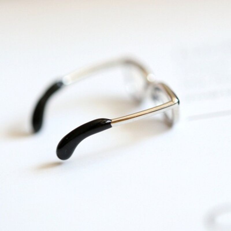 Cute Glasses Aberdeen Ring Korea Open Ring Fashion Adjustable Enamel Coloring Versatile Ring