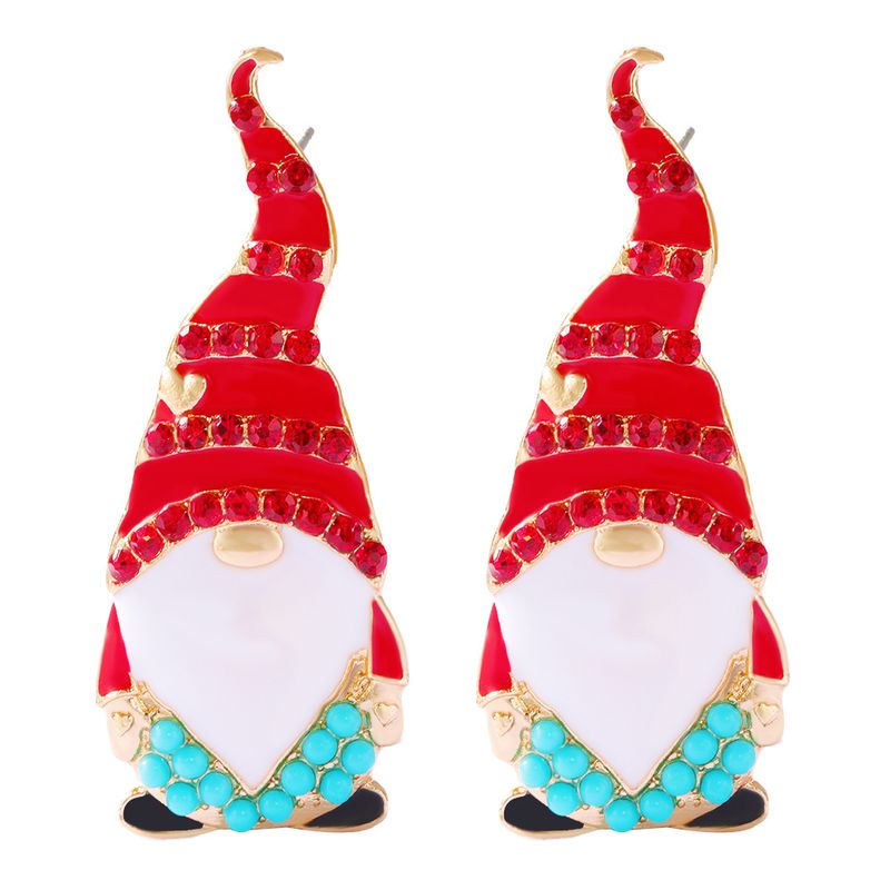 European And American Fashion Personality Design Christmas New Trend Alloy Rhinestone Earrings