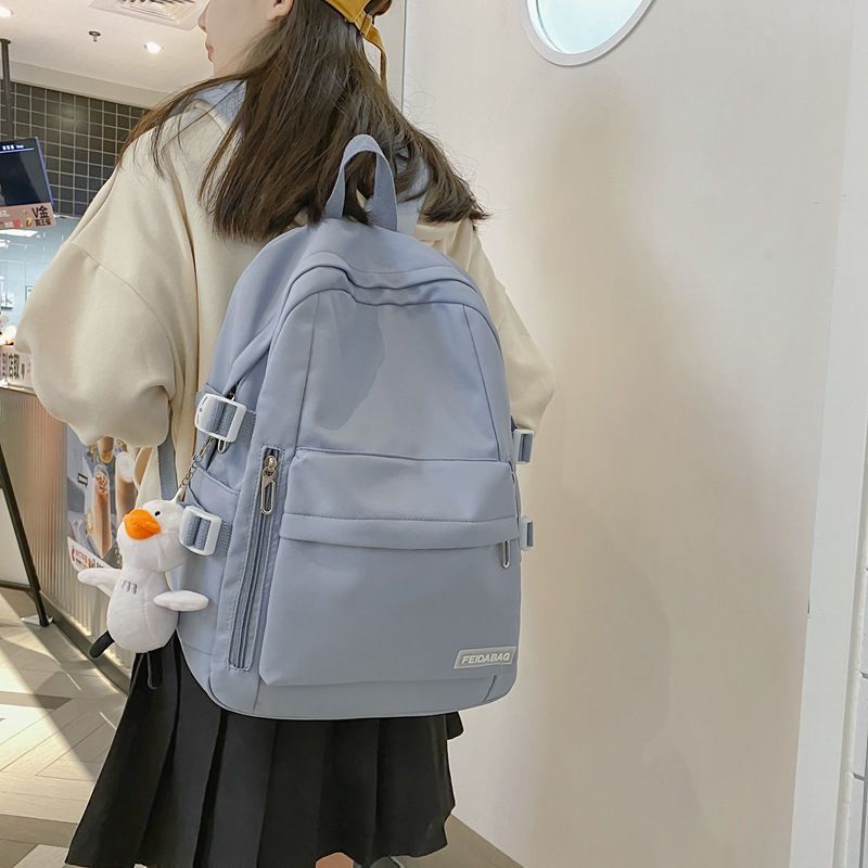 Lässige Schultasche Einfache Mode Nylon Rucksack Studentenrucksack Große Kapazität