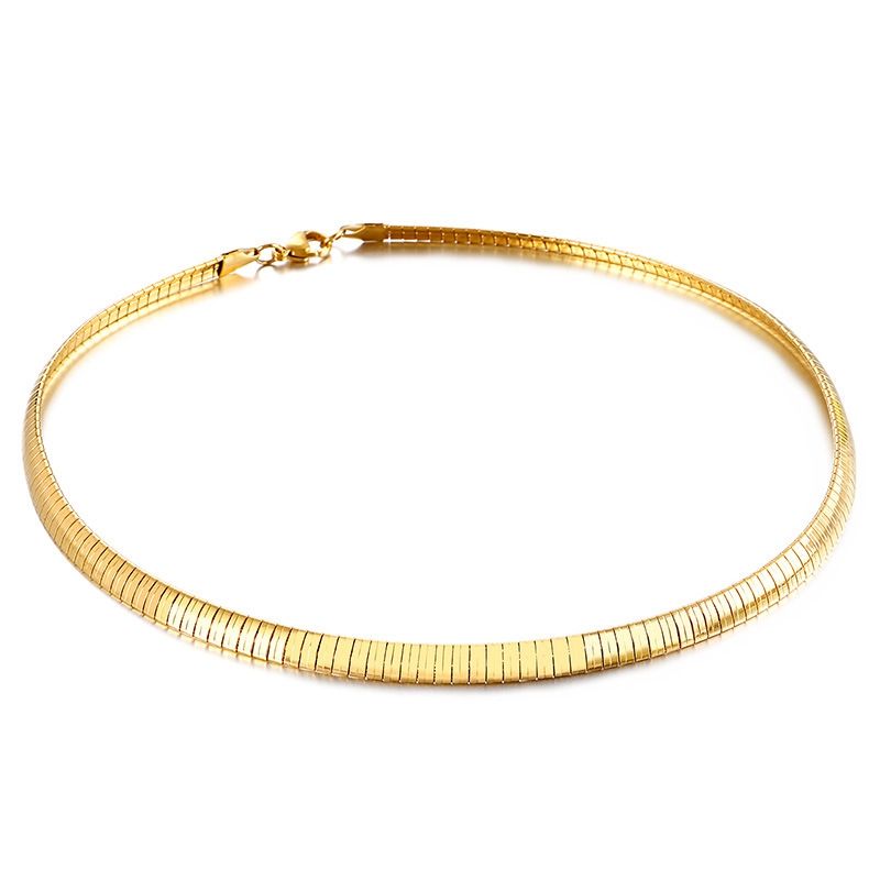 Titan Stahl 18 Karat Vergoldet Einfacher Stil Überzug Geometrisch Halsband