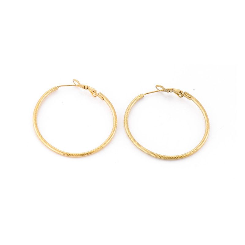 Fashion Geometric Titanium Steel 18K Gold Plated Earrings