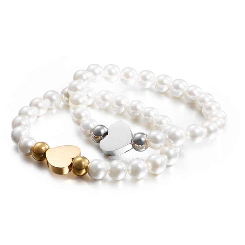 Heart Shell 18K Gold Plated No Inlaid Bracelets In Bulk