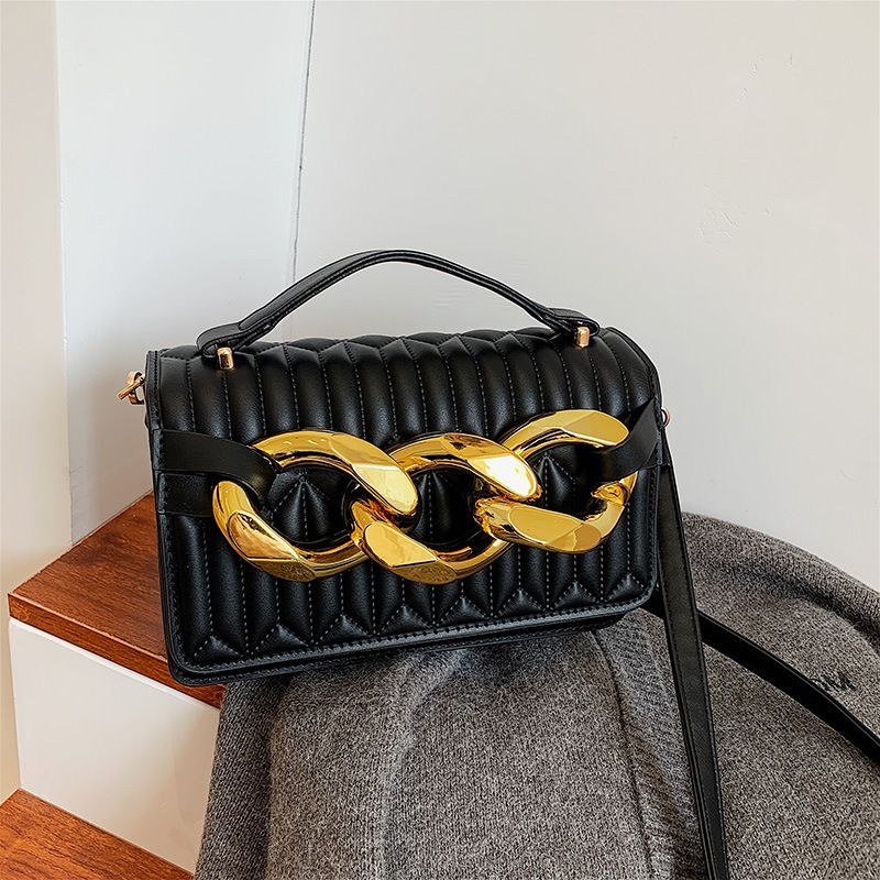 Fashion Chain Lingge Handbag 2021 Automne Nouveau Rétro Simple Petit Sac Carré En Gros