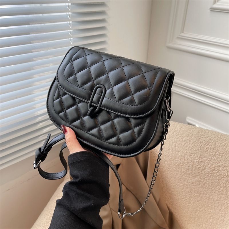 Personalized Lock Small Bag New Fashion Rhombus Chain Bag Messenger Bag Wholesale