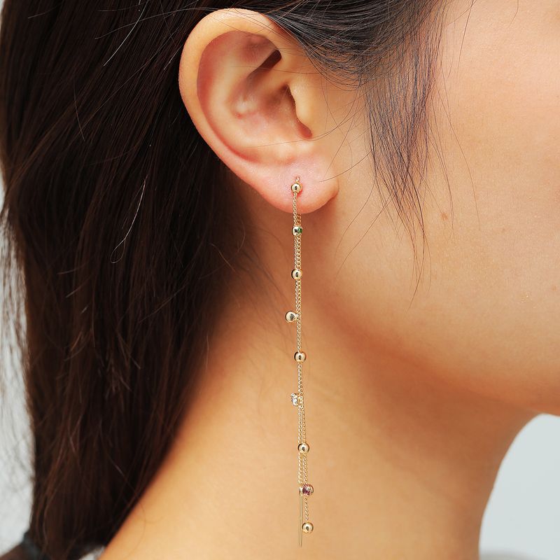 Fashion Jewelry Exaggerated Long Chain Earrings Metal Earrings