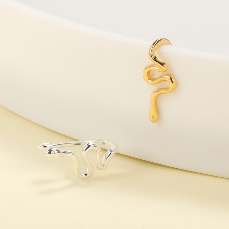 New Style Non-porous Piercing Clip Nose Ring Popular Snake-shaped Fake Nose Ring Wholesale
