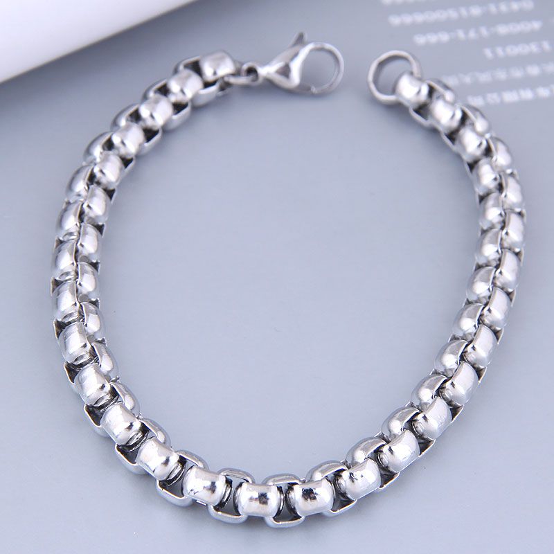 Korean Steel Fashion Hip-hop Simple Stainless Steel Metal Bracelet