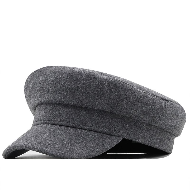 Otoño E Invierno Nuevo Estilo Simple Gorra Militar De Color Sólido Retro Casual Salvaje Gorra Plana Al Por Mayor