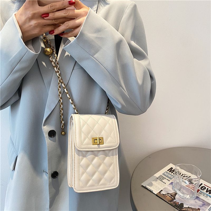 Lingge Chain Bag Female Fashion Western Style All-match Mobile Phone Bag