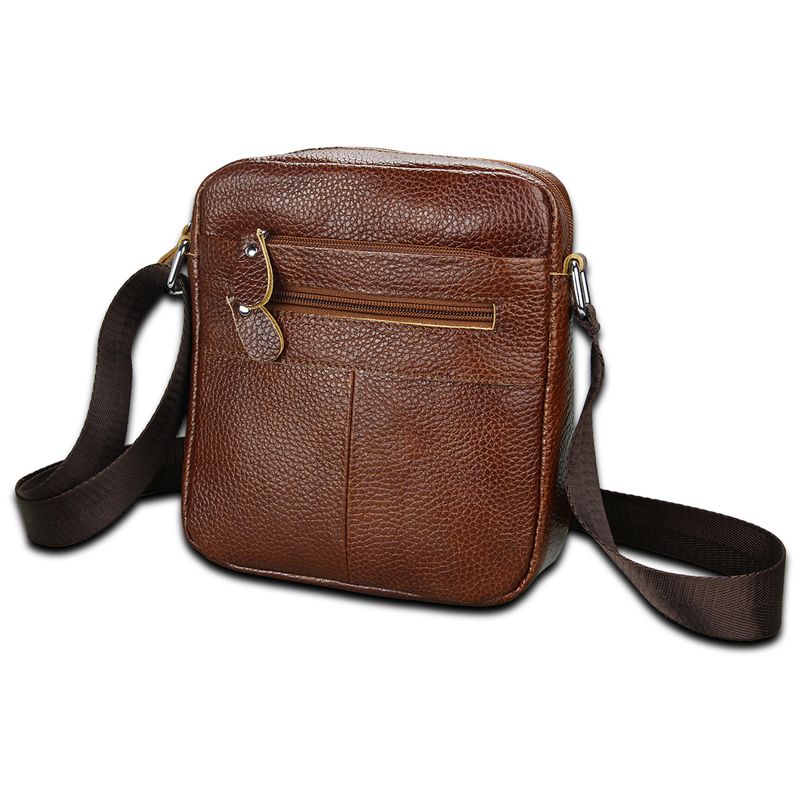 Simple Diagonal Bag Leather Men's Bag Shoulder Bag