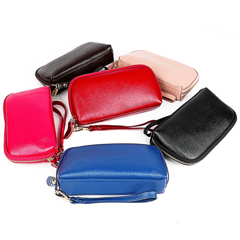 New Style Handbags Clutches Multifunctional Large-capacity Leather Wallets First Layer Cowhide Coin Purse Clutch Bag