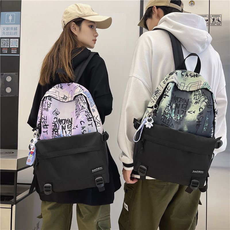 Fashion Personality Bag Graffiti Backpack Student Backpack