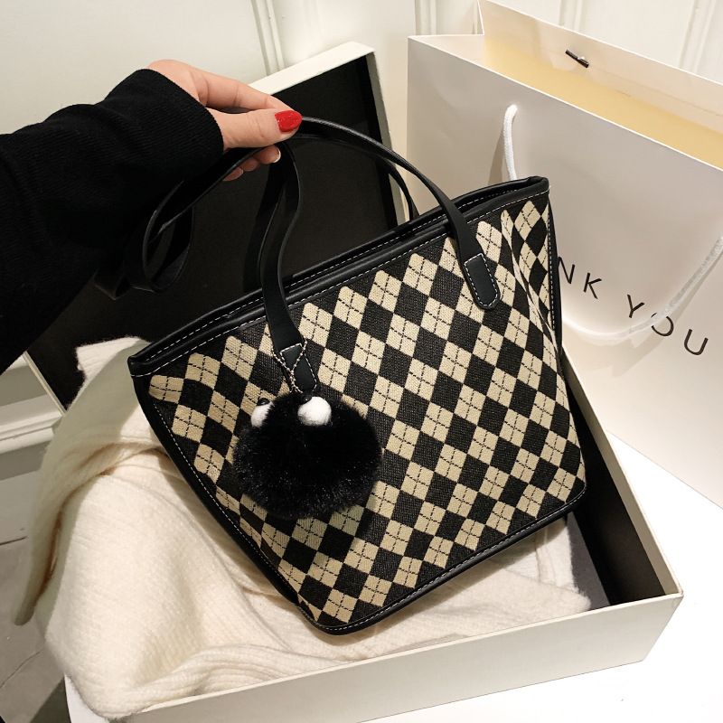 Sac À Bandoulière En Damier À La Mode Décontractée