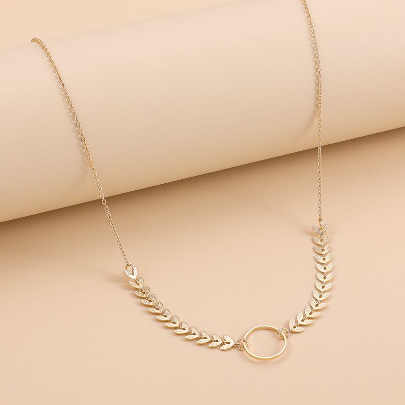 Simple Alloy Multilayer Clavicle Chain New Trend Round Necklace