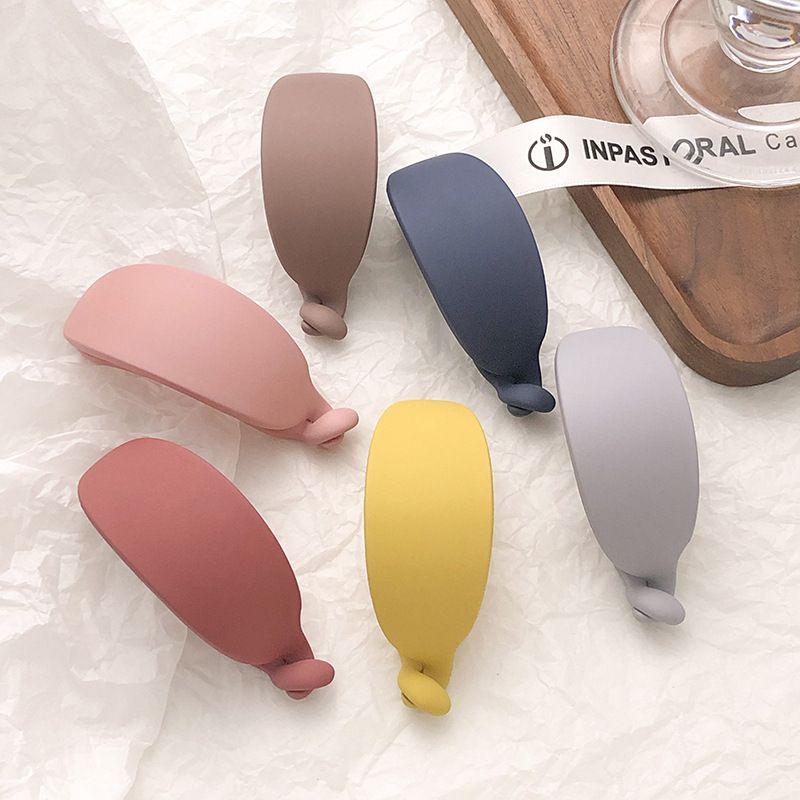 Frosted Banana Clip Candy Color Vertical Clip Lady Hair Clip Solid Color Clip Hair Accessories