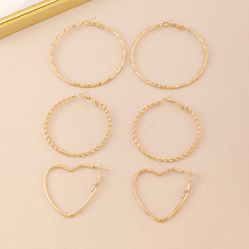 Thread Exaggerated Metal Female Personality Temperament Golden Earrings
