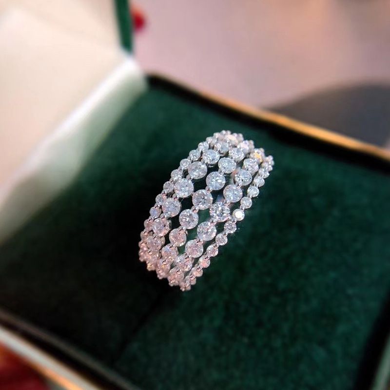 مجوهرات بالجملة تقليد ميسان الماس خاتم من النحاس