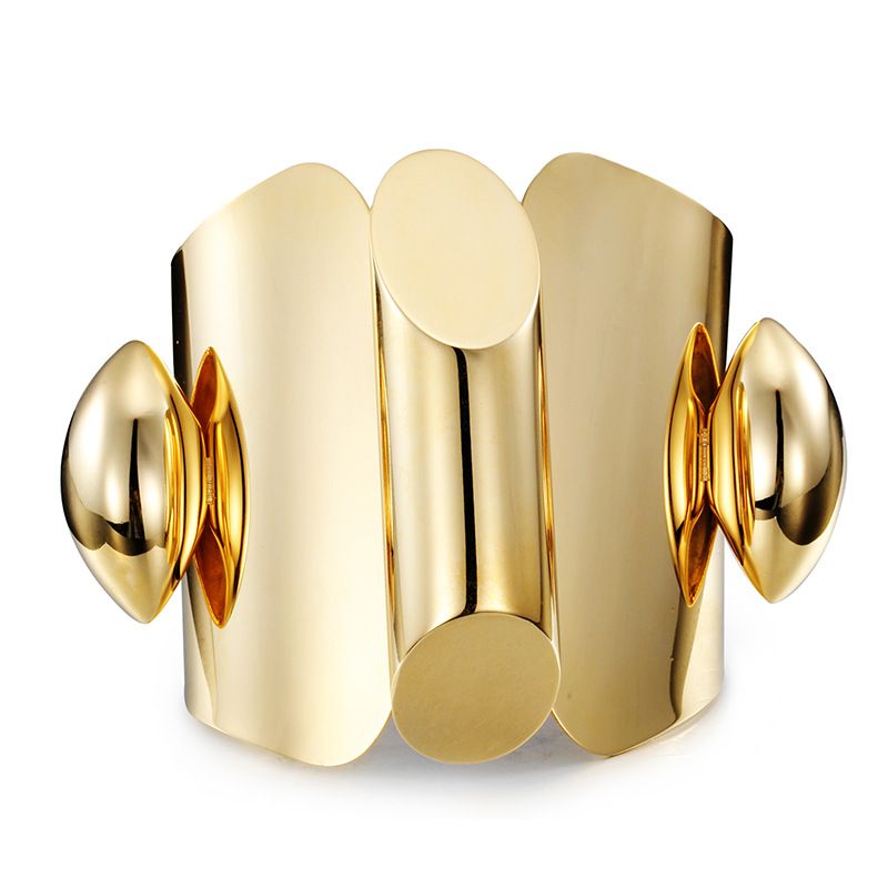 Fashion Geometric Stainless Steel 18K Gold Plated No Inlaid In Bulk