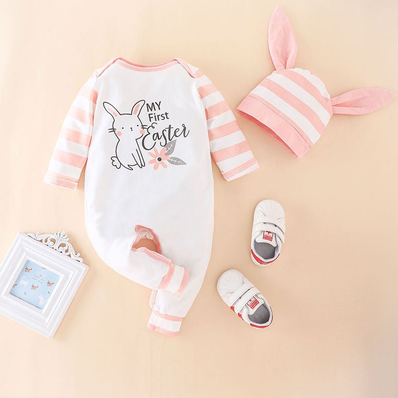 Baby Romper Hat Cute Child Long Sleeve One-piece Newborn Clothes