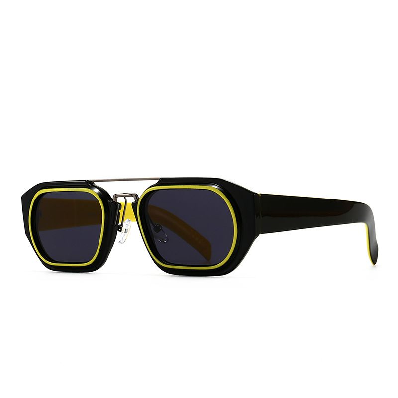 New Style Retro Square Frame Narrow Sunglasses Ins Sunglasses