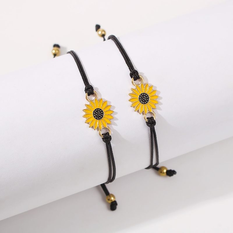 Freundschaftspaar Kreatives Sonnenblumen-armband-set
