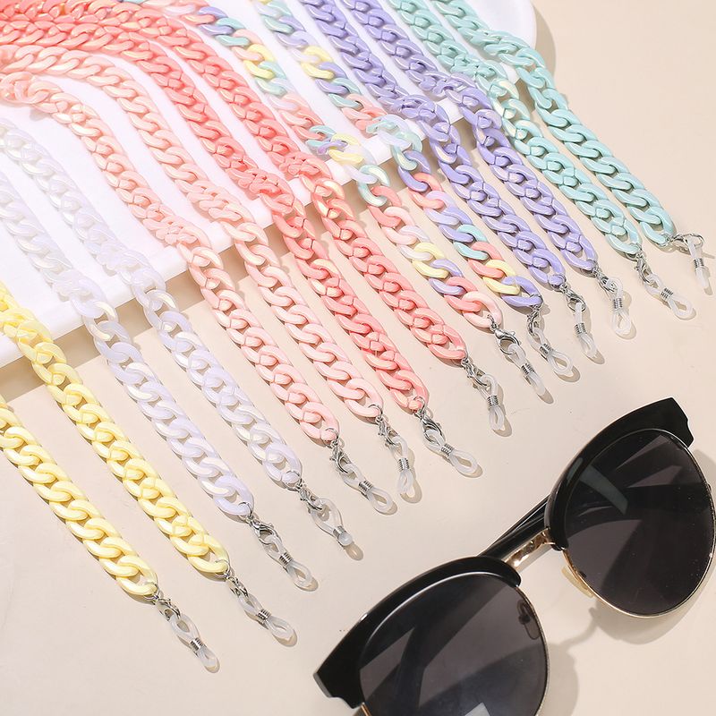 New Macaron Color Acrylic Anti-lost Extension Glasses Mask Chain Hanging Neck