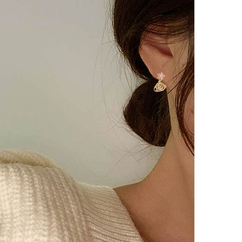 Creative Retro Alloy Diamond-studded Geometric Temperament Earrings
