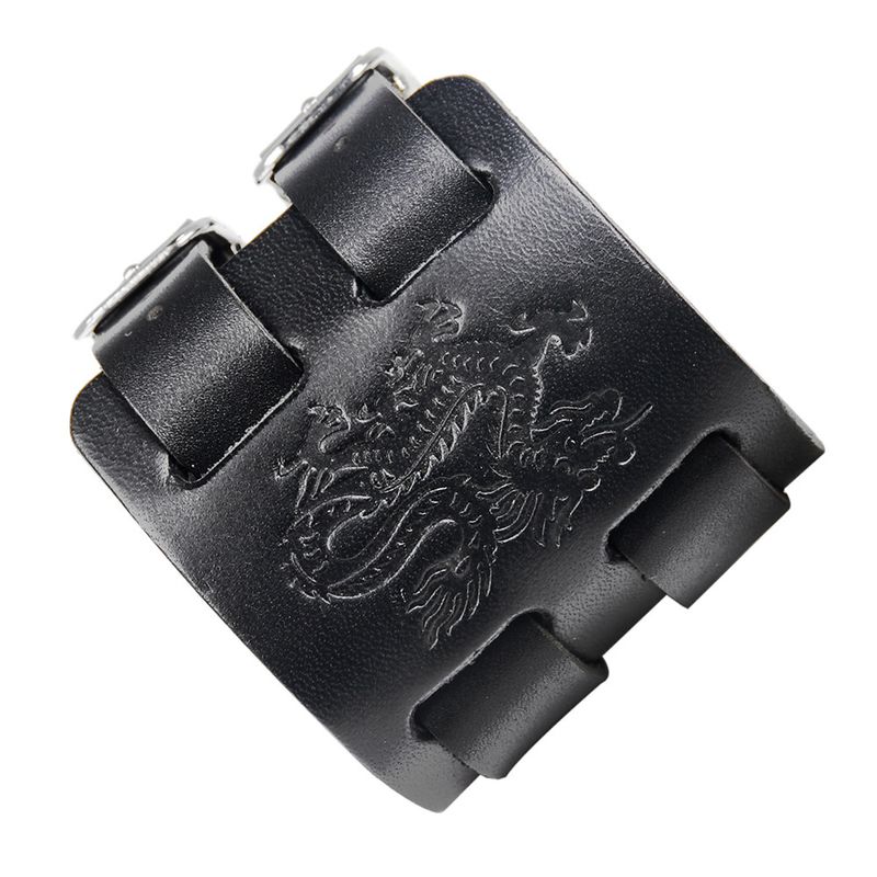 New Dragon Totem Leather Bracelet Double Root Dual Purpose Detachable Bracelet