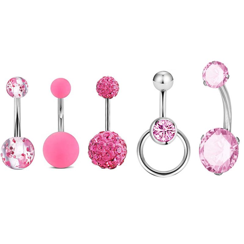New Belly Button Nail Zircon Fashionable Piercing Jewelry Set