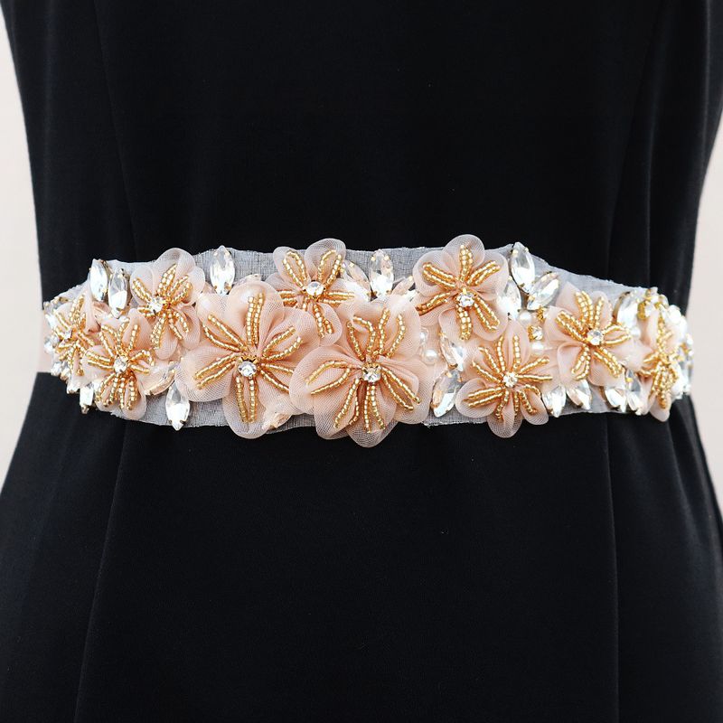 Fashion Wedding Waist Exquisite Wedding Dress Accessories Bridal Belt Fashionable Mesh Flower Girdle