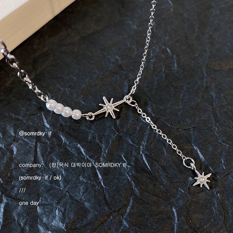 Eight-pointed Star Simple Design Pendant Cold Style Clavicle Chain Wholesale