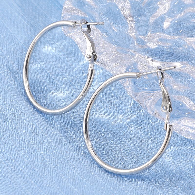 Fashion Simple Korean Style Circle Earrings