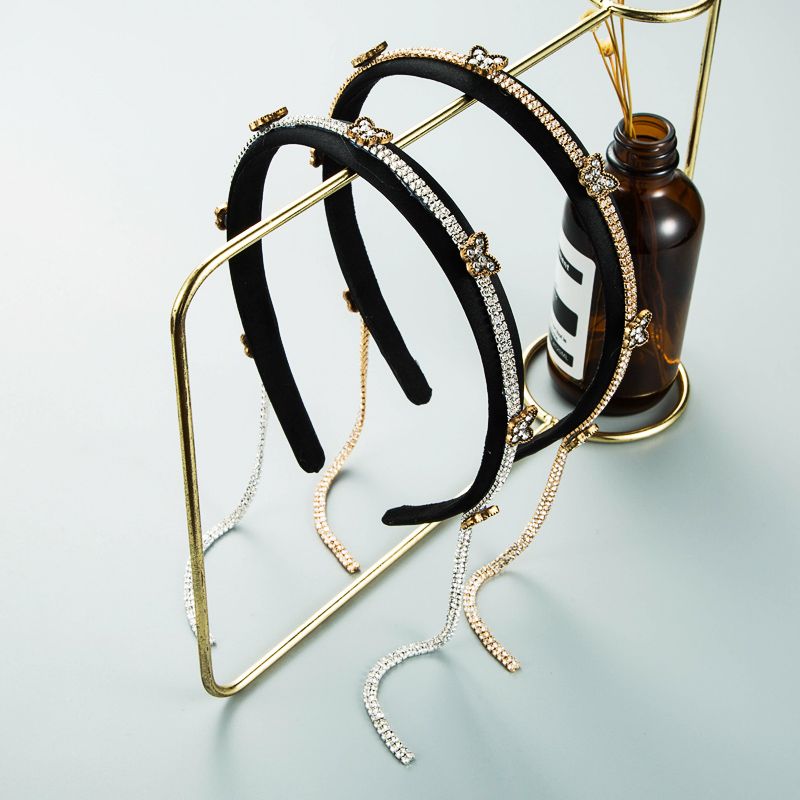 Baroque Tassel Long Clip Simplerhinestone Headband