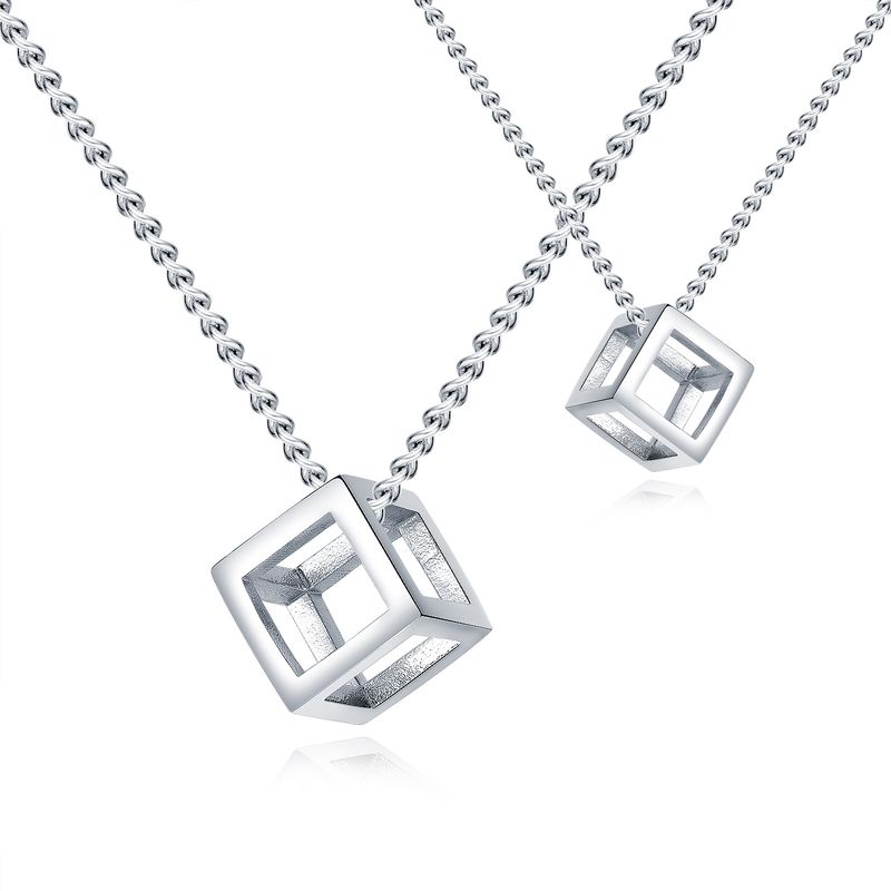 Three-dimensional Trendy Men's Necklace Retro Hollow Pendant Titanium Steel Necklace