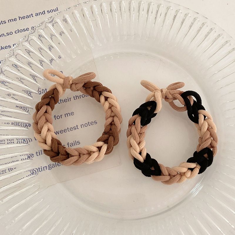Korean Simple Knotted Chain Winding Braided Rubber Band Hair Scrunchies